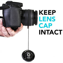 Load image into Gallery viewer, Zeikos 3 Pack Lens Cap Leash Lens Cap Keeper Holder Prevent Lens Cap Lost for DSLR SLR Camera Canon, Nikon, Sony, Panasonic, Fujifilm Camera and More - iHip