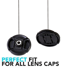 Load image into Gallery viewer, Zeikos 3 Pack Lens Cap Leash Lens Cap Keeper Holder Prevent Lens Cap Lost for DSLR SLR Camera Canon, Nikon, Sony, Panasonic, Fujifilm Camera and More - iHip