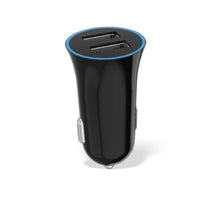 Load image into Gallery viewer, iHip Black Dual USB Car Charger with 2.4A Car Charging Adapter Compatible for iPhone 12/SE/11 Pro Max XS XR X 8 iPad Pro Air Mini, Samsung S10 S9 Note 20 Ultra, LG OnePlus, Pixel, and More - iHip