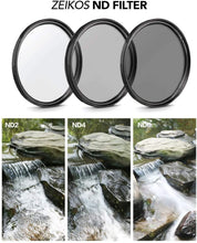 Load image into Gallery viewer, Zeikos | Neutral Density Professional Photography Filter Set (ND2 ND4 ND8) - iHip