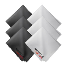 Load image into Gallery viewer, Miracle Fiber Microfiber Cleaning Cloths (6 Pack- 3 Black & 3 Grey)