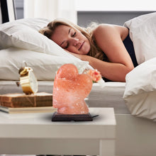 Load image into Gallery viewer, Natural Himalayan Pink Salt Lamp Heart Shape