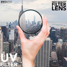 Load image into Gallery viewer, Zeikos 52MM Multi-Coated UV-CPL-FLD Professional Lens Filter Kit, Includes Miracle Fiber Cloth and Carry Pouch, Set for Nikon and Canon Lenses with a 52 MM Filter Size - iHip