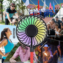 Load image into Gallery viewer, iHip Mini Air Wireless Earbuds Headphone with Portable Hanging Neck Fan, Personal Fan, Around Neck Fan, Rechargeable Wearable Mini USB 2000mAh Fans, 3 Speed Color LED Light 360 Degree Adjustment Head Suitable for Office, Outdoor, Sports (Black) - iHip