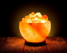 Load image into Gallery viewer, Natural Himalayan Pink Salt Fire Bowl Lamp