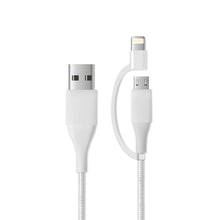 Load image into Gallery viewer, Mochic 6ft 2-1 Micro USB to Lightning Cable