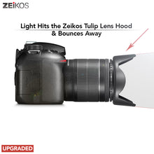 Load image into Gallery viewer, Zeikos 67MM Tulip Flower Lens Hood for Nikon, Canon, Sony, Sigma and Tamron Lenses, Comes with a Miracle Fiber Microfiber Cloth - iHip