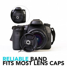 Load image into Gallery viewer, Zeikos 3 Pack Lens Cap Leash Lens Cap Keeper Holder Prevent Lens Cap Lost for DSLR SLR Camera Canon, Nikon, Sony, Panasonic, Fujifilm Camera and More - iHip