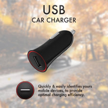 Load image into Gallery viewer, iHip Single USB Black 1A Car Charging Adapter Compatible for iPhone 12/SE/11 Pro Max XS XR X 8 iPad Pro Air Mini, Samsung S10 S9 Note 20 Ultra, LG OnePlus, Pixel, and More - iHip