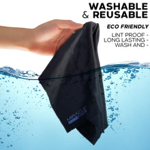 Load image into Gallery viewer, Miracle Fiber Microfiber Cleaning Cloths (EXTRA LARGE PACK 3 Grey and 1 Black)