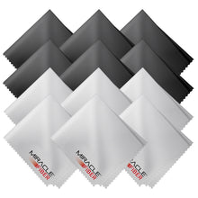 Load image into Gallery viewer, Miracle Fiber Microfiber Cleaning Cloths (12 Pack- 6 black & 6 Grey)