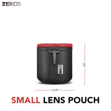 Load image into Gallery viewer, Zeikos Lens Case, Small Size, Thick Protective Neoprene Pouch for DSLR Camera Lens (Canon, Nikon, Pentax, Sony, Olympus, Panasonic), Comes with a Miracle Microfiber Cloth - iHip