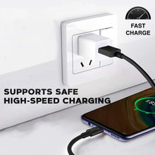 Load image into Gallery viewer, iHip 9ft PVC Black Cable Type-C Rubber Finish Bend Test Certified - Android Charger Cable for Android Samsung Galaxy S9 S10 S8 Plus Note10 9 8, Moto Z, Google Pixel, LG - iHip
