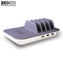 Load image into Gallery viewer, ZEIKOS 10W Wireless Charging Pad With QuickCharge 3.0 USB + 2 Port 2.4A USB \ Type-C Port. Compatible with all Qi-enabled devices. - iHip