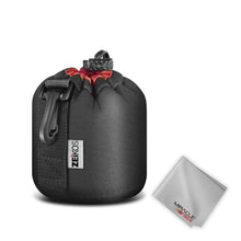 Load image into Gallery viewer, Zeikos Lens Case, Small Size, Thick Protective Neoprene Pouch for DSLR Camera Lens (Canon, Nikon, Pentax, Sony, Olympus, Panasonic), Comes with a Miracle Microfiber Cloth - iHip