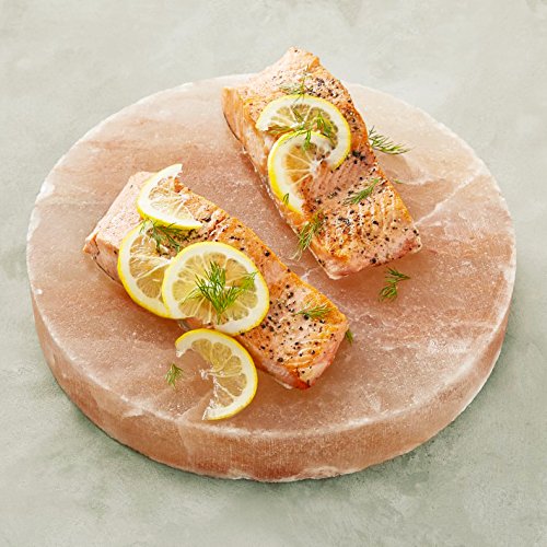 Himalayan Pink Salt Round 10 Diameter x 2 Cooking and Serving Plate Slab with Free Recipe Guide Included