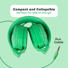Load image into Gallery viewer, Kids Freddy Frog Wired On-Ear headphones magnetic eyes with LED lights