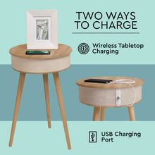 Load image into Gallery viewer, Wireless Round Speaker End Table