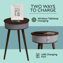 Load image into Gallery viewer, Wireless Round Speaker End Table