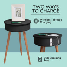 Load image into Gallery viewer, Wireless Round Speaker End Table
