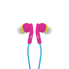 Load image into Gallery viewer, iHip Fashionable Soft Cord Built in Mic Earbuds, Wired in-Ear Headphones with Tangle-Free Cord, Noise Isolating, Bass Driven Sound, Ear Bud Tips- Multicolor - iHip