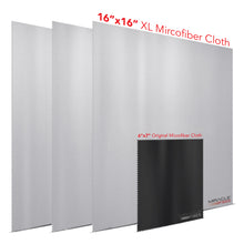 Load image into Gallery viewer, Miracle Fiber Microfiber Cleaning Cloths (EXTRA LARGE PACK 3 Grey and 1 Black)
