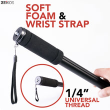 Load image into Gallery viewer, Zeikos 67 Inch Camera Monopod Bundle for Canon, Nikon, Sony, Samsung, Olympus, Panasonic, Pentax, and All Digital Cameras, Includes Miracle Fiber Microfiber Cleaning Cloth and Carrying Bag - iHip
