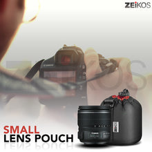 Load image into Gallery viewer, Zeikos Lens Case, Small Size, Thick Protective Neoprene Pouch for DSLR Camera Lens (Canon, Nikon, Pentax, Sony, Olympus, Panasonic), Comes with a Miracle Microfiber Cloth - iHip