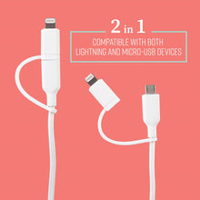 Load image into Gallery viewer, Mochic 6ft 2-1 Micro USB to Lightning Cable