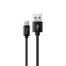 Load image into Gallery viewer, iHip 6ft PVC Micro USB High-Speed Data and Charging Cable Black for Samsung Galaxy, Samsung Note, LG, Nexus, Nokia, PS4, Xbox One Controller - iHip
