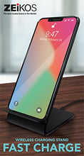 Load image into Gallery viewer, Zeikos 10W Fast Wireless Charger Charging Pad Stand Wireless Charger for Galaxy S9/S9 Plus Note 8/5 S8/S8 Plus S7/S7 Edge S6 Edge Plus, 5W Standard Charge for iPhone X/8/8 Plus - iHip
