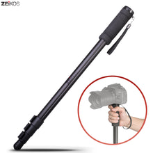 Load image into Gallery viewer, Zeikos 67 Inch Camera Monopod Bundle for Canon, Nikon, Sony, Samsung, Olympus, Panasonic, Pentax, and All Digital Cameras, Includes Miracle Fiber Microfiber Cleaning Cloth and Carrying Bag - iHip