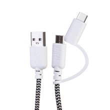 Load image into Gallery viewer, iHip 10ft 2-in-1 Type C/Micro USB Charging Cable
