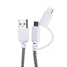 Load image into Gallery viewer, iHip 10ft 2-in-1 Type C/Micro USB Charging Cable