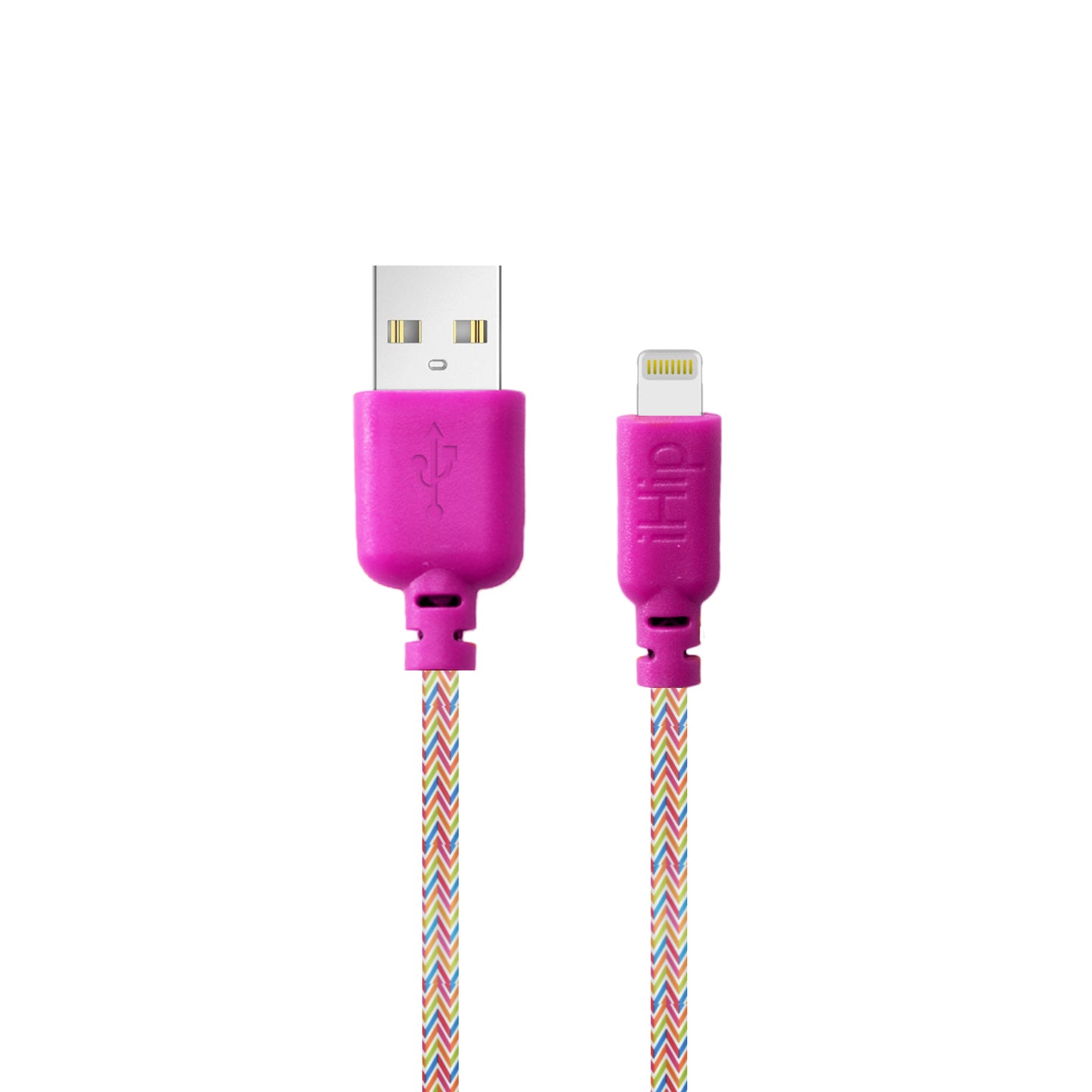 iHip Cute Cords 6ft  Rainbow Braided MFI Lighting USB Sync Cable Bend Test Certified - iPhone Charger Cable for iPhone/ iPad /iPod - iHip