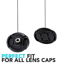 Load image into Gallery viewer, Zeikos 3 Pack Lens Cap Leash Lens Cap Keeper Holder Prevent Lens Cap Lost for DSLR SLR Camera Canon, Nikon, Sony, Panasonic, Fujifilm Camera and More - iHip
