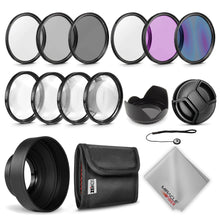 Load image into Gallery viewer, Zeikos 67MM Multi-Coated UV-CPL-FLD-ND2-ND4-ND8 Professional Lens Filter Kit, Macro Close-Up Filter Set (+1 +2 +4 +10), Lens Cap and Lens Cap Keeper with Pouch and Microfiber Cloth - iHip
