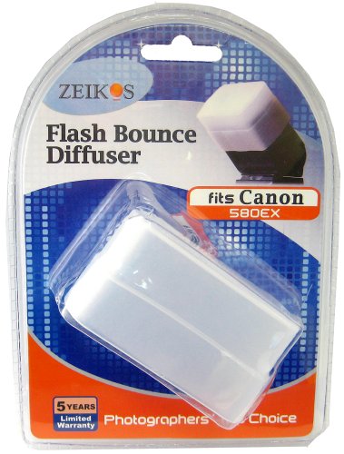 Zeikos ZE-HD580 Hard Flash diffuser for Canon 580EX flash (White) - iHip
