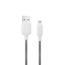 Load image into Gallery viewer, iHip Cute Cords 6ft  Black &amp; White Braided MFI Lighting USB Sync Cable Bend Test Certified - iPhone Charger Cable for iPhone/ iPad /iPod - iHip
