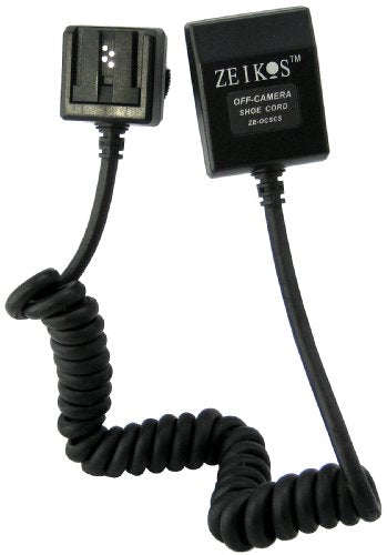 Zeikos TTL-Off-Camera Flash Cord for Sony A900, A700, A380, A350, A330, A300, A230, A200, DSLR-A100 DSLR Cameras & Sony HVL-F60AM, HVL-F58AM, HVL-F56AM, HVL-F43AM & HVLF42AM - iHip