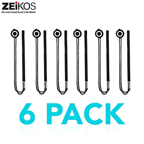 Zeikos 6 Pack Lens Cap Leash Lens Cap Keeper Holder Prevent Lens Cap Lost for DSLR SLR Camera Canon, Nikon, Sony, Panasonic, Fujifilm Camera and More - iHip