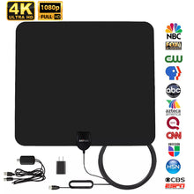 Load image into Gallery viewer, Zeikos [2019 Latest] Amplified HD Digital TV Antenna Long 90 Miles Range – Support 4K 1080P &amp; All Older TV&#39;s Indoor Powerful HDTV Amplifier Signal Booster - 18ft Coax Cable/USB Power Adapter - iHip
