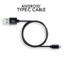 Load image into Gallery viewer, iHip 9ft PVC Black Cable Type-C Rubber Finish Bend Test Certified - Android Charger Cable for Android Samsung Galaxy S9 S10 S8 Plus Note10 9 8, Moto Z, Google Pixel, LG - iHip
