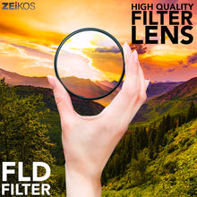 Load image into Gallery viewer, Zeikos 52MM Multi-Coated UV-CPL-FLD Professional Lens Filter Kit, Includes Miracle Fiber Cloth and Carry Pouch, Set for Nikon and Canon Lenses with a 52 MM Filter Size - iHip
