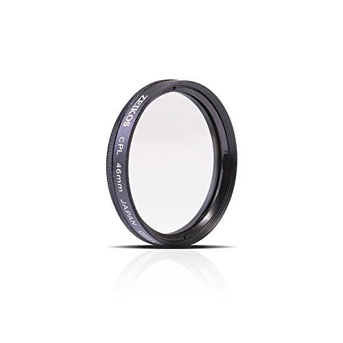 Zeikos 46mm Multi-Coated CPL Circular Polarizer Glass Filter w/ Rotating Mount For Olympus 25mm, 12mm f/2.0, 17mm f1.8, 60mm f/2.8, Panasonic LUMIX G 14mm f/2.5 & Lumix G X Vario PZ 45-175mm - iHip
